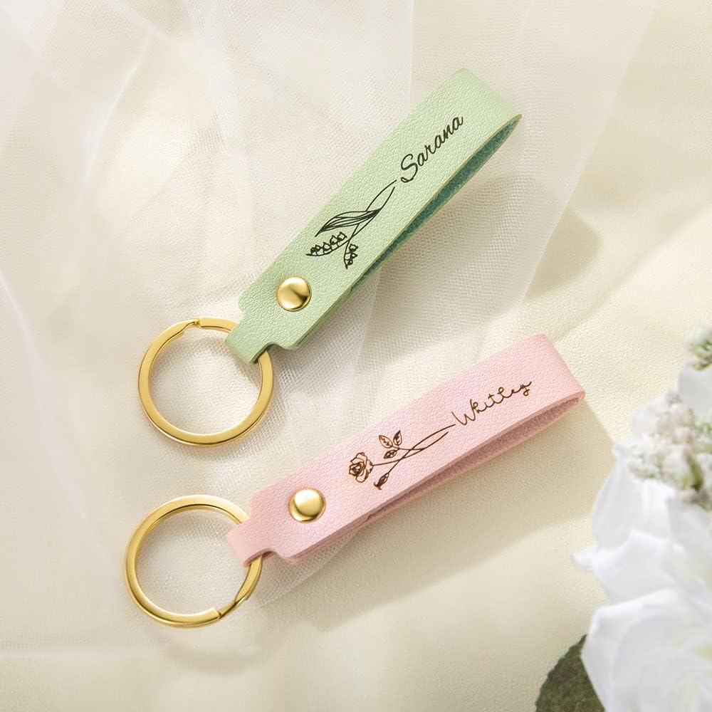 Faux Leather Keyrings