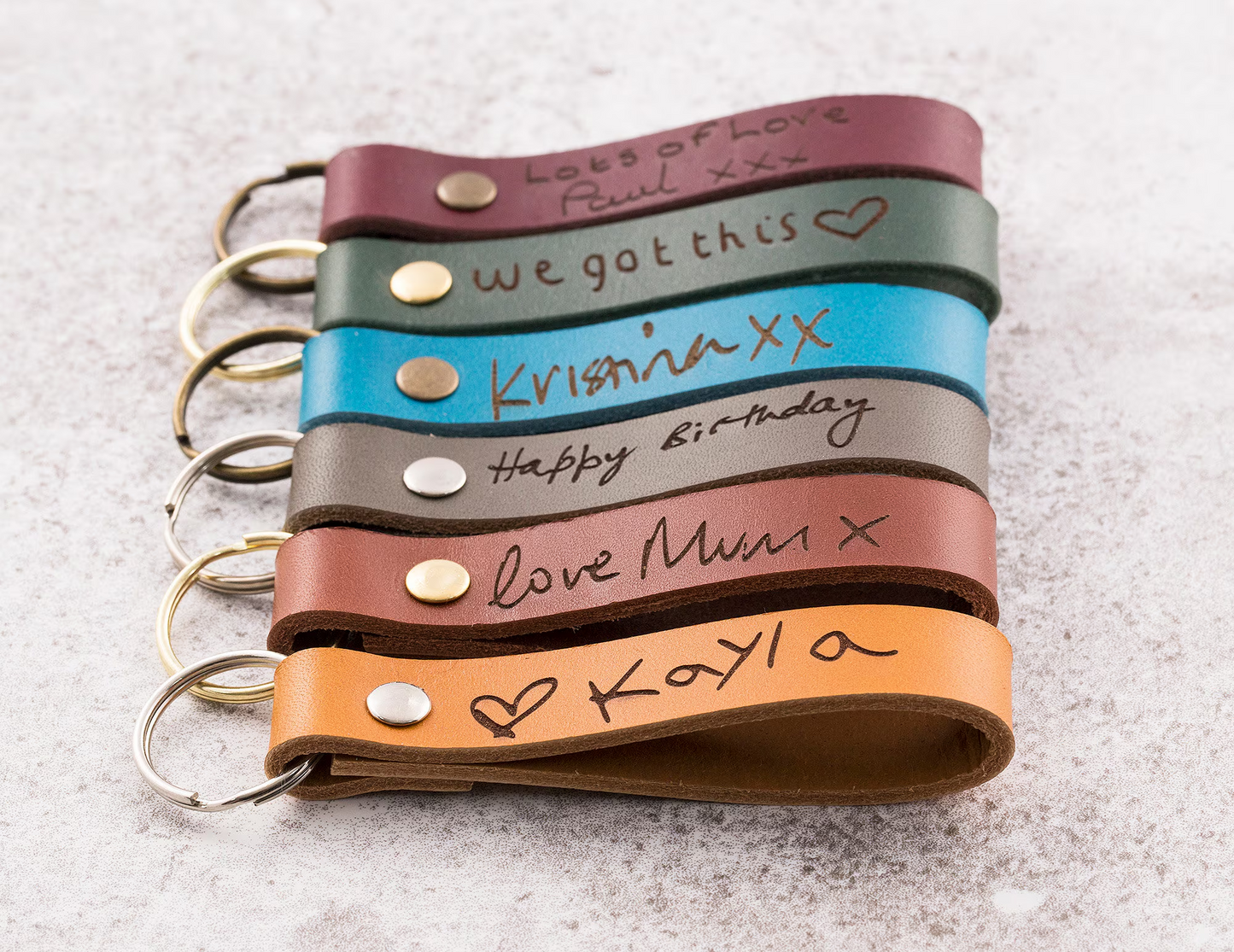 Faux Leather Keyrings