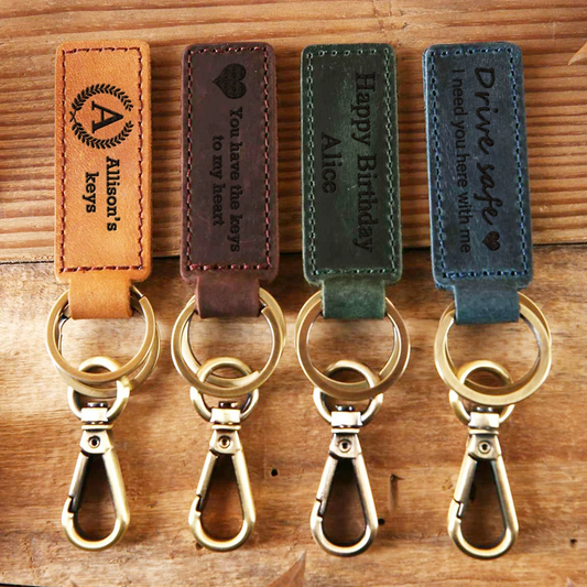 Faux Leather Keyrings