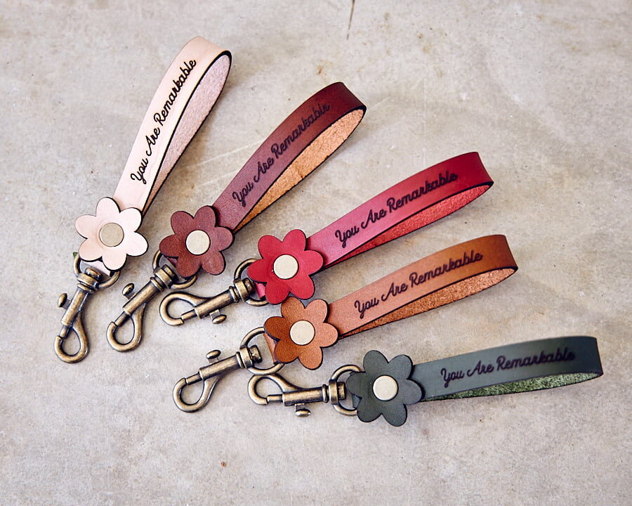 Faux Leather Keyrings